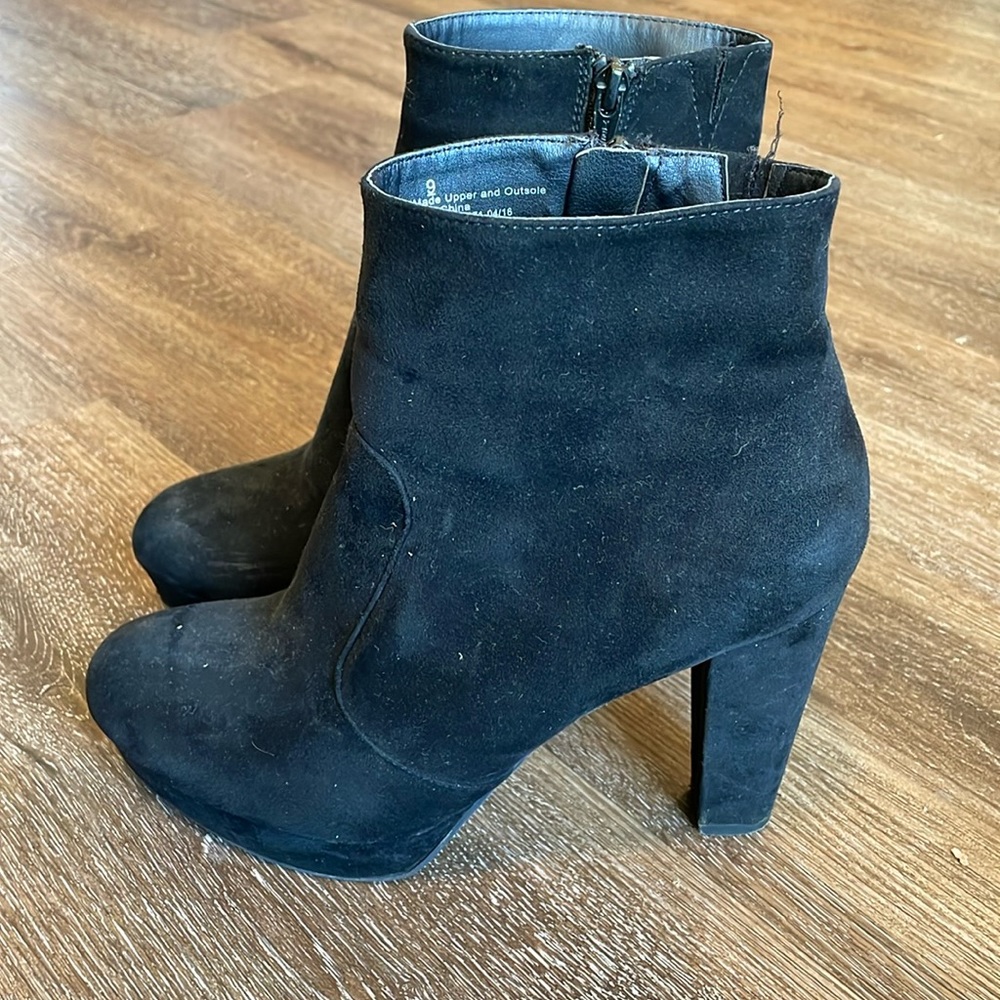 Black heels. Small signs of wear